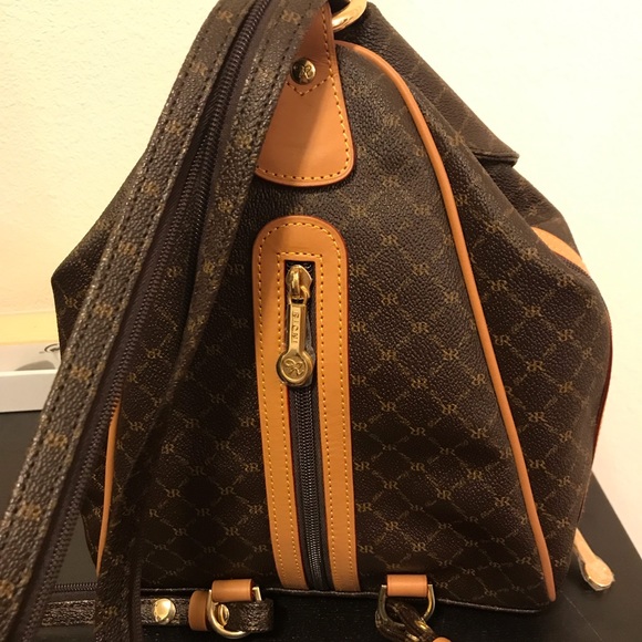 Rioni Bags Rioni Signature Brown Zipper Strap Backpack Poshmark